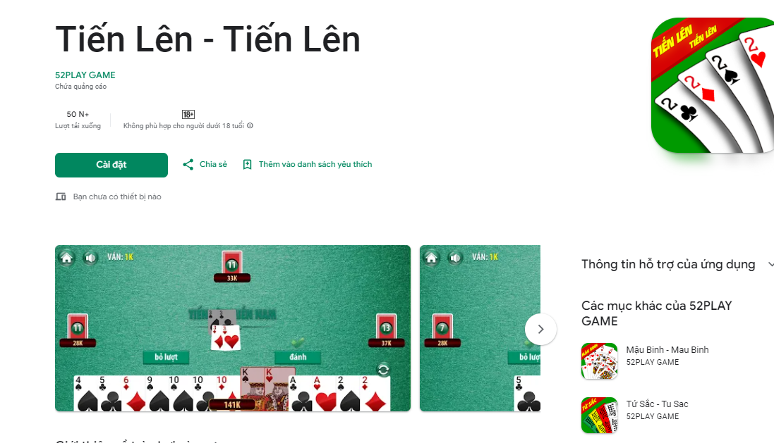 Top game đánh bài miễn phí trên Google cực hay 